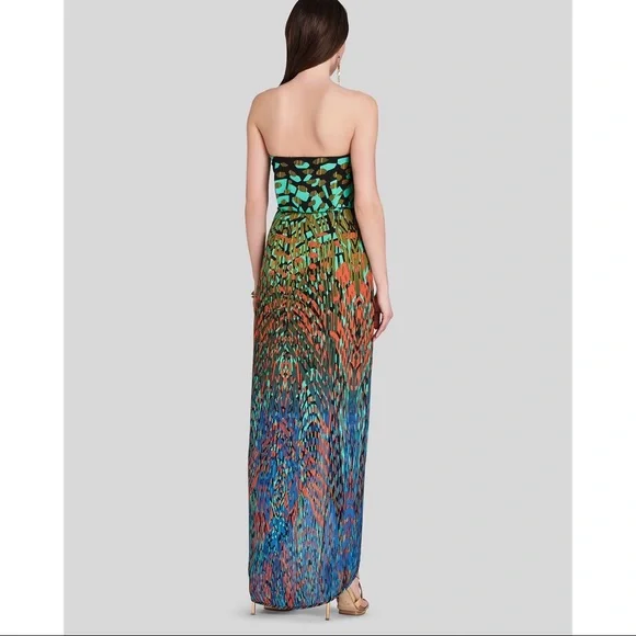 BCBGMAXAZRIA Women’s Jesse Printed Maxi Dress Size 0 Wedding Gown Formal - Picture 3 of 7